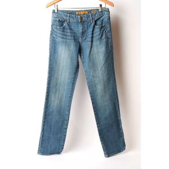 Seven7 Jeans Womens Size 4 Blue Denim Pockets Straight Leg 90s Style - Picture 1 of 14